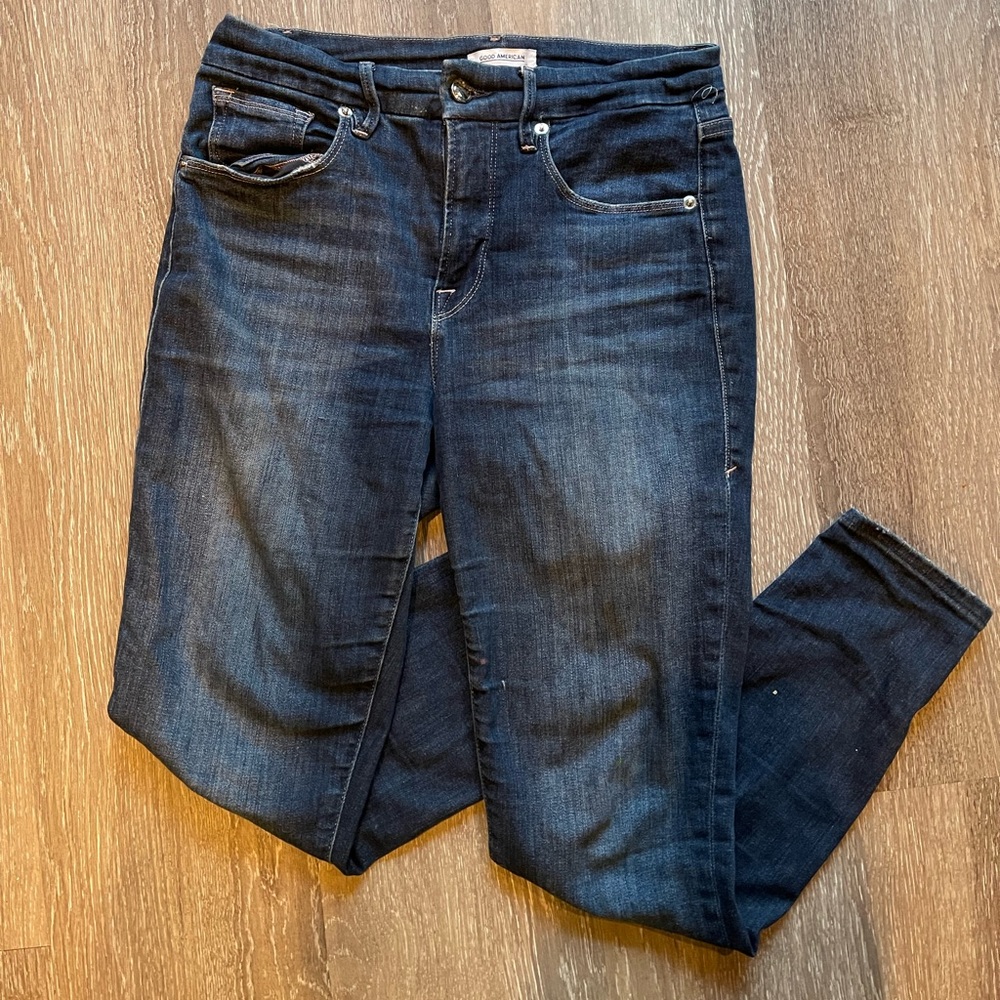 Good American Good Legs Crop Blue  Jeans 8/29